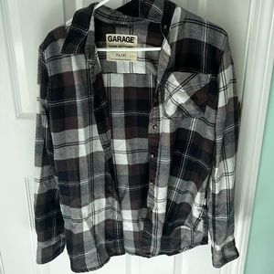 Garage coup boyfriend brown and gray flannel